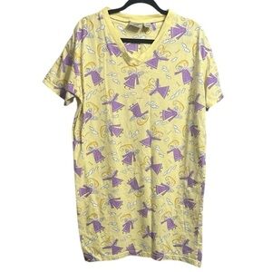 EJC Apparel Group One Size Cotton Knit V-Neck Colorful Angels Night Shirt Gown